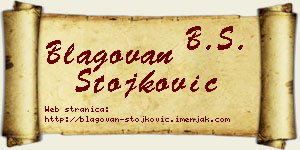Blagovan Stojković vizit kartica